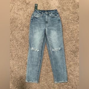 High rise denim jeans
